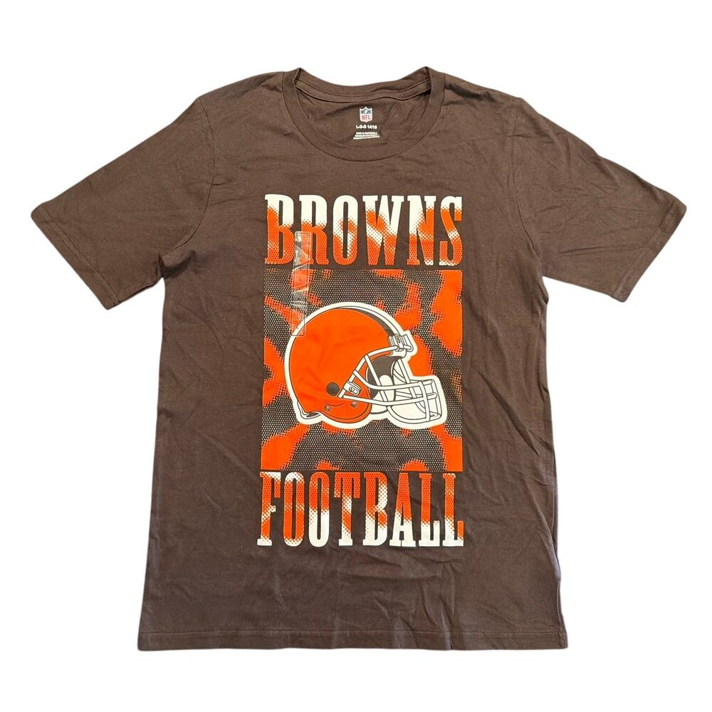NWOT NFL Team Apparel Cleveland Browns Youth Graphic T-Shirt, Size Large (14/16)